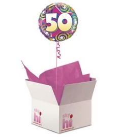 50th Birthday Balloon in a Box