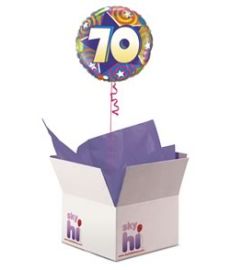 70th Birthday Balloon in a Box