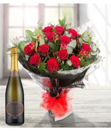 12 Red Roses & Prosecco