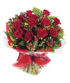 A Dozen Deluxe Red Roses